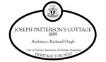 Joseph Patterson's Cottage Heritage Property Plaque, 2012