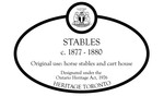 Stables c. 1877-1880 Heritage Property Plaque, 2012