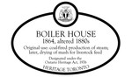 Boiler House 1864,  altered 1880s Heritage Property Plaque, 2012