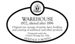 Warehouse 1872,  altered after 1896 Heritage Property Plaque, 2012