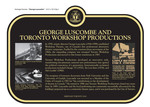 George Luscombe and Toronto Workshop Productions Commemorative Plaque, 2014