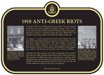 1918 Anti-Greek Riots Commemorative Plaque, 2015