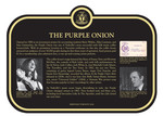 Purple Onion Commemorative Plaque, 2015