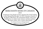 Merchants Bank of Canada 1915 Heritage Property Plaque, 2015