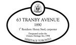 63 Tranby Heritage Property Plaque, 2015