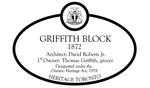 Griffith Block 1872 Heritage Property Plaque, 2015