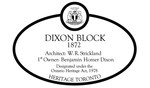 Dixon Block 1872 Heritage Property Plaque, 2015