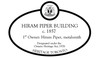 Hiram Piper Building c. 1857 Heritage Property Plaque, 2015