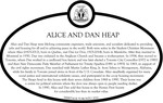 Alice and Dan Heap Commemorative Plaque, 2016
