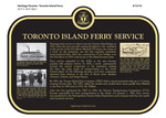 Toronto Island Ferry Service Commemorative Plaque, 2016