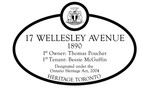 17 Wellesley Avenue Heritage Property Plaque, 2016