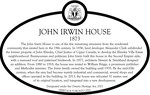 John Irwin House Heritage Property Plaque, 2016