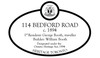 114 Bedford Road c. 1894 Heritage Property Plaque, 2016