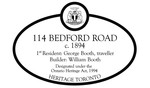 114 Bedford Road c. 1894 Heritage Property Plaque, 2016