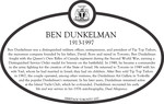 Ben Dunkelman Commemorative Plaque, 2017