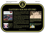 Eastern Sound Studio Commemorative Plaque, 2017