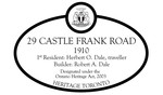 29 Castle Frank Road Heritage Property Plaque, 2017 