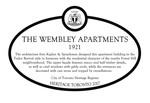 The Wembley Apartments Heritage Property Plaque, 2017