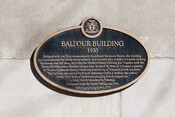 Balfour Building, 1930, Heritage Property Plaque, 2017
