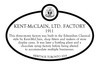 Kent-McClain,  Ltd. Factory Commemorative Plaque, 2018