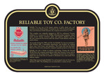 Reliable Toy Co. Factory Commemorative Plaque, 2018