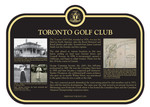Toronto Golf Club Commemorative Plaque, 2017