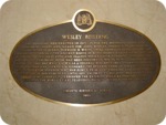 The Wesley Building Commemorative plaque, 1988.