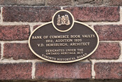 Bank of Commerce Book Vaults Heritage Property Plaque, 1991.