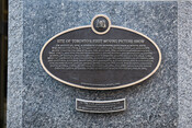 Site of Toronto's First Moving Picture Show Commemorative plaque, 1996.