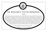 Dr. William D. Young Memorial Fountain Heritage Property Plaque, 2018.