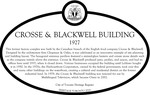Crosse & Blackwell Building Heritage Property Plaque, 2018.