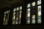 Stained glass windows, York Memorial Collegiate Institute, April 12, 2016. Image by Baichao Chen.
