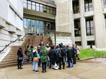 Streets to Shelves: Toronto's Library System walking tour, at the Robarts Library, June 2019.