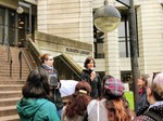 Streets to Shelves: Toronto's Library System walking tour, at the Robarts Library, June 2019.