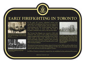 Early Firefighting in Toronto Commemorative Plaque, 2019