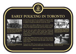 Early Policing in Toronto commemorative plaque, 2019