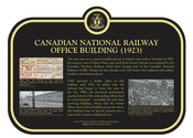 Canadian National Railway Office Building Heritage Property Plaque, 2012