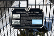 Christie, Brown & Co. Stable Heritage Property plaque, 2019