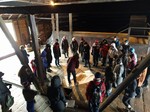 Harvesting demonstration, Members tour, Black Creek Pioneer Village, February 3, 2018
