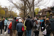 Tour group, Baby Point neighbourhood, May 12, 2019. Image by Kristen McLaughlin.