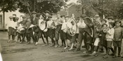 Boys parading at Elizabeth Street Playground, Gerrard and Elizabeth Streets, 1922. Image: Toronto Public Library