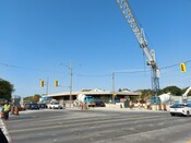 Construction at Eglinton Ave. West subway station, Toronto, September 22, 2020.
