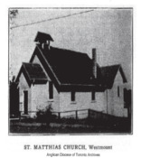 St. Matthias Church, Scarlett Road, c.1923. Image: Anglican Diocese of Toronto Archives