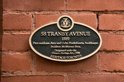 58 Tranby Avenue Heritage Property Plaque, 2020