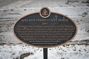 Adelaide Street Court House Heritage Property Plaque, 2020
