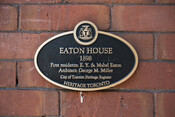 Eaton House, 1898, Heritage Property plaque, 2020.