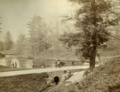 McCaul’s Pond on the University of Toronto grounds, east of University College, 1870. Toronto Public Library.