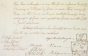 Signatures on the first Toronto Purchase, September 23, 1787. Library and Archives Canada.