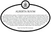 Alberta Room Heritage Property Plaque, 2020.