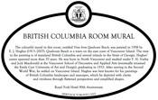 British Columbia Room Mural Heritage Property Plaque, 2020.